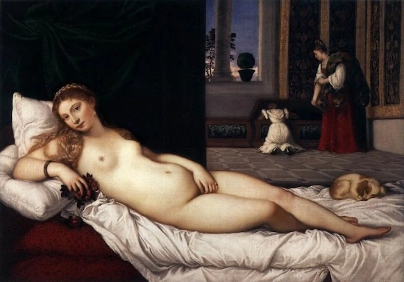 La Venus de Urbino por Tiziano